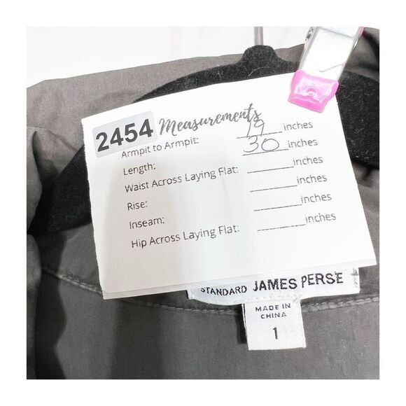James Perse Utility Jacket Womens small Zip Up Light Weight Gray peppy comfort - Picture 3 of 7